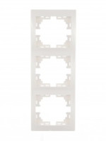 Lezard Мира рамка 3 мест. (б/вст, вертик.) бел. (PC) 701-0200-153