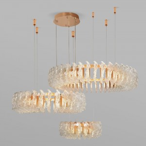 Bogate's Люстра 170W 4000K 4K 9350lm 800х800х1350 мет.зол/прозр. Farfalla 90374/3 Умный дом a065739