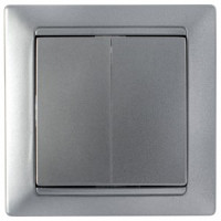 Bylectrica СТИЛЬ выкл. 2 кл. СУ серебро, (С510-803 серебро)