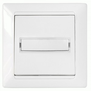 Bylectrica СТИЛЬ выкл. 1 кл. СУ с самовозвратом и биркой, белый, (С110-740)