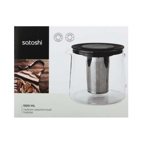 SATOSHI Цейлон Чайник заварочный 1,5л, жаропрочное стекло