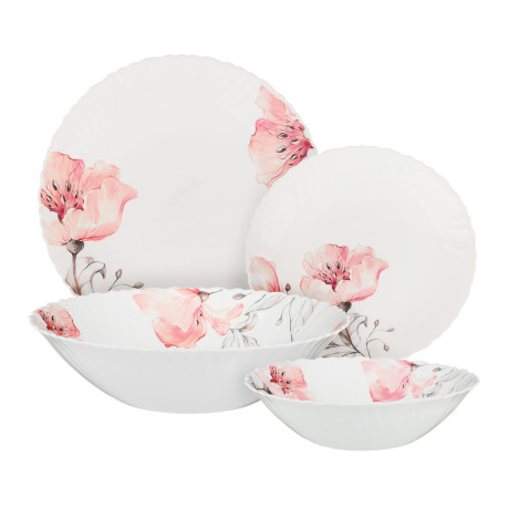 MILLIMI Роселла Набор столовой посуды 13 пр., опаловое стекло