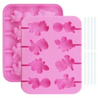 Форма д/конфет "Дино", 14,6*11,4*1,6см (кратность 6!!!) с палочками VL80-526 Мультидом