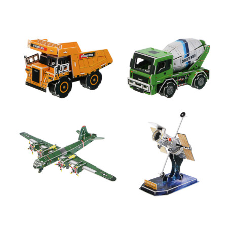 ХОББИХИТ Набор для творчества 3D модель сборная 14х21см, EPS, бумага, 4 дизайна