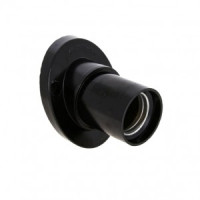 EKF Патрон E27 карболит настенный, черный, наклонный, LHC-E27-wi-s