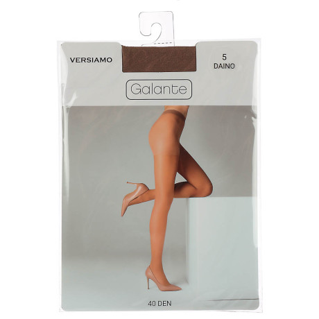 GALANTE Versiamo Колготки 40 DEN с шортиками, 85% полиамид, 15% эластан, размер 5, цвет загара