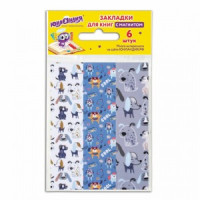 Закладки для книг с магнитом &quot;ВЕРНЫЕ ДРУЗЬЯ&quot;, набор 6 шт., блестки, 25x196 мм, ЮНЛАНДИЯ, 111641