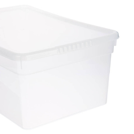 Ящик для хранения с крышкой 10л BASIC, полипропилен, 36,9х24,7х15,4см, арт.FB1051