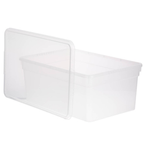 Ящик для хранения с крышкой 10л BASIC, полипропилен, 36,9х24,7х15,4см, арт.FB1051