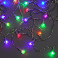 СНОУ БУМ Гирлянда эл. вьюн 4м, 20LED, мульти в диоде/RGRB, мерцание, ПВХ прозрачный, 220В
