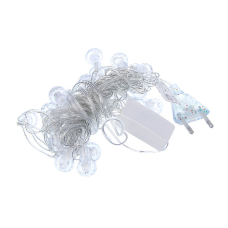 СНОУ БУМ Гирлянда эл. вьюн 4м, 20LED, мульти в диоде/RGRB, мерцание, ПВХ прозрачный, 220В