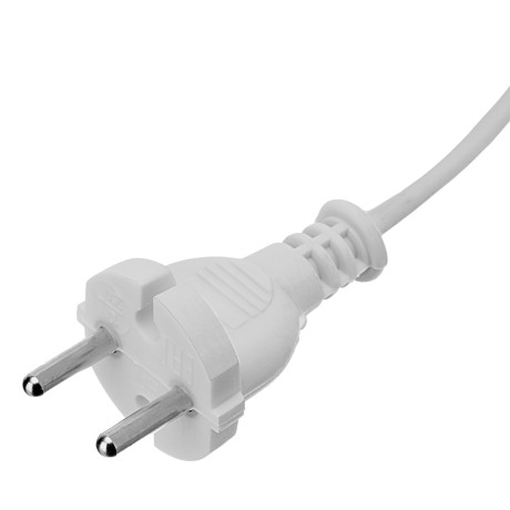 Шнур электрический соединительный, для настольной лампы, 1.7 м, 120 Вт, белый, тип V-1 Сибртех