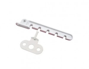 Ограничитель открывания окна Скобис алюмин.гребенка белая  5 позиц. (100,2!!!)