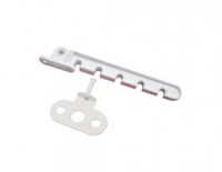 Ограничитель открывания окна Скобис алюмин.гребенка белая 5 позиц. (100,2!!!)