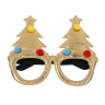 СНОУ БУМ Очки новогодние с елочками, 14см, пластик, полиэстер