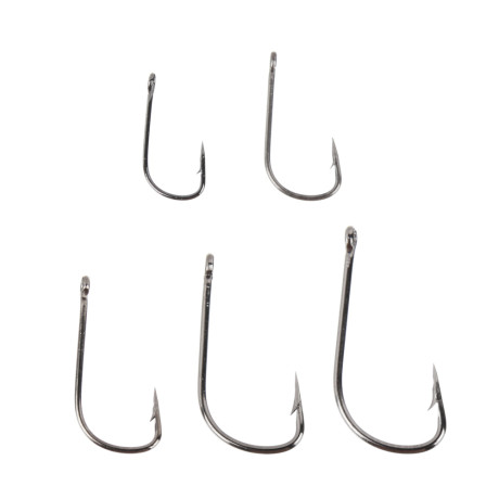 AZOR FISHING Набор крючков 10шт, "Абердин" №4,6,8,10, высокоуглеродистая сталь, черный никель