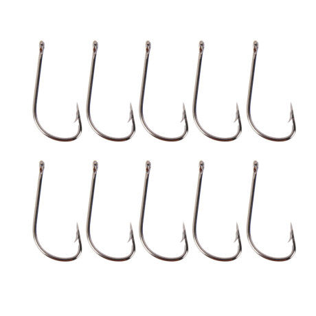 AZOR FISHING Набор крючков 10шт, "Абердин" №4,6,8,10, высокоуглеродистая сталь, черный никель