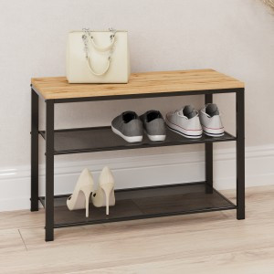 Подставка д/обуви (скамья) Торонто 23Л (3полки) 67*30*45см (черный) до 8кг СКТ23Л Ч под заказ ЗМИ