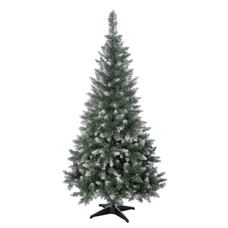 Ель искусственная "Европейская большая" 160 см с белоснежными кончиками, 475 веток, ПВХ