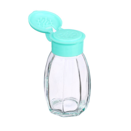 Солонка, стекло, пластик, 3,3х7,3см