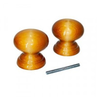 Ручка-кнопка дверная дерево круглая Клен Й-Ола инд. уп. (24)