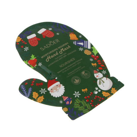 Маска-перчатки для рук питательная и разглаживающая с ниацинамидом, тм SADOER Merry Xmas, 35 гр