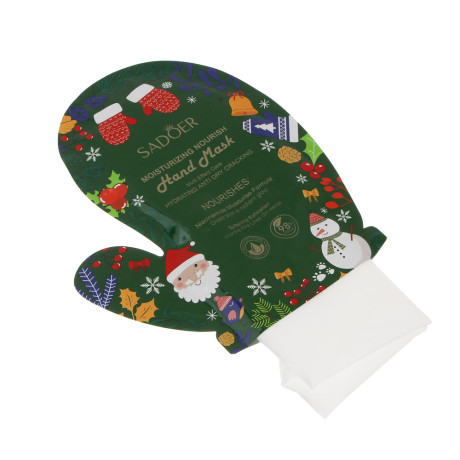 Маска-перчатки для рук питательная и разглаживающая с ниацинамидом, тм SADOER Merry Xmas, 35 гр