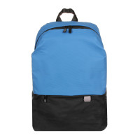 Рюкзак подростковый 43,5x27,5x14см, 1 отд., 4 карм. (1 на спинке), прорезин.материал, черный / синий