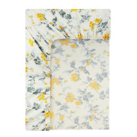 PROVANCE Простыня на резинке 160х200х20см, 100% хлопок, бязь, белый / цветы