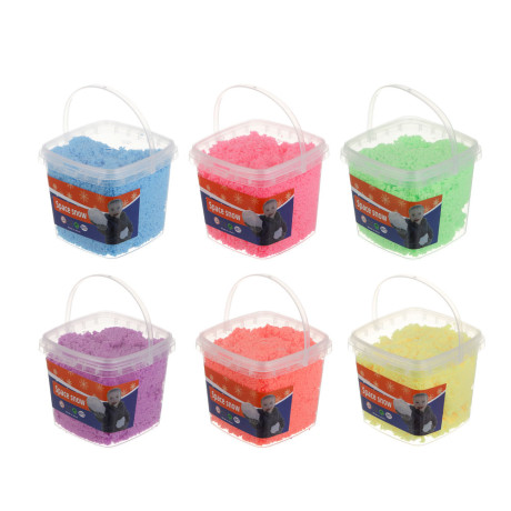 Набор для творчества кинетический песок "Живой снег" с формочками, 7,5х7х6,5см, 70гр, 6 цветов