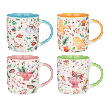 MILLIMI Карнавал Кружка 340мл, 4 дизайна, фарфор