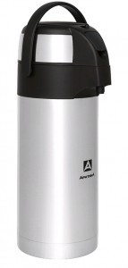 Термос с пневмонасосом Арктика 501-3500, 3,5л, нерж. сталь, сохраняет тепло 36ч.