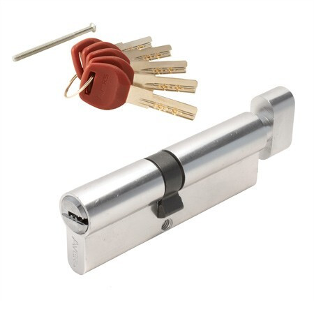 Личина Avers JM-90(40/50C)-C-CR (хром) перфоключ с Вертушкой (алюм./латунь)  \12 (72)