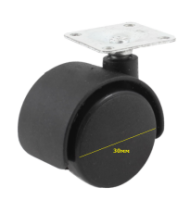 Колесо мебельное пластик на площадке Ø 40мм