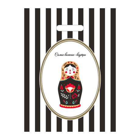 Пакет с вырубной усиленной ручкой 31x40см "Галамарт" 4 дизайна в асс.