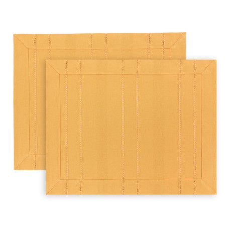 BY COLLECTION Стэйн Салфетка сервировочная, 2шт в комплекте, 35х45см, 100% хлопок, горчица