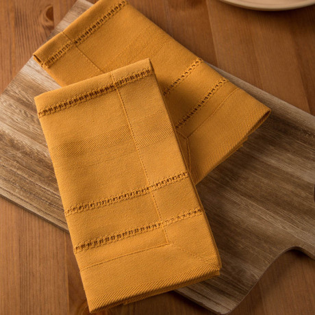 BY COLLECTION Стэйн Салфетка сервировочная, 2шт в комплекте, 35х45см, 100% хлопок, горчица