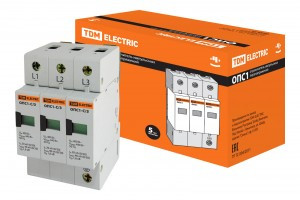 TDM ОПС1-C разрядник 3P In=20kA Un=400B Im=40kA SQ0201-0007