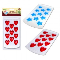 Форма д/льда, 11 ячеек, 22*11*2см (кратность 6шт!!!), силикон, пластик H80-121 Мультидом