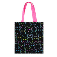 ВСЁГАЗИН Сумка-шоппер, 38x42см, &quot;Котики&quot;, внутр.карман, длинные ручки 58 см, полиэстер под ткань