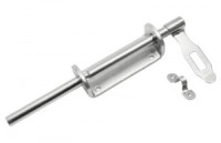 Засов Домарт воротный 110) 250мм с накладкой цинк d-13мм10)