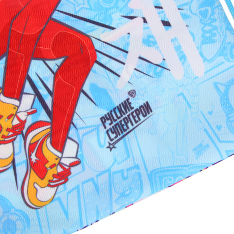 BY Русские Супергерои Мешок для обуви, 39х47см, сверхплотный п/э, 2-сторонняя печать "Заря фэшн"