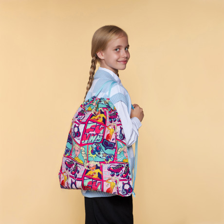 BY Русские Супергерои Мешок для обуви, 39х47см, сверхплотный п/э, 2-сторонняя печать "Заря фэшн"