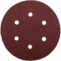 Круг шлифовальный ЗУБР &quot;МАСТЕР&quot; универс, абразив бумага на велкро основе, 6 отверст, Р60, 150мм,5шт