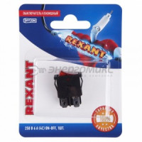 REXANT выкл. клавиш.250V 6А(4с)ON-OFF красн.с подсв.Mini  (RWB-207, SC-768)BL1,(10!), 06-0300-A