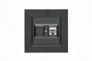 MAKEL Karea Line роз. СУ комп. CAT 5+гнездо ДЫМЧАТЫЙ 86050035