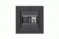 MAKEL Karea Line роз. СУ комп. CAT 5+гнездо ДЫМЧАТЫЙ 86050035