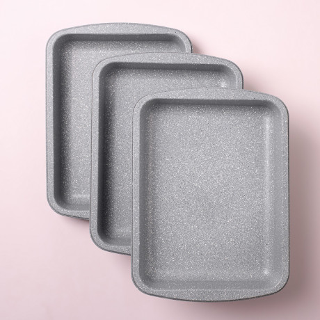 SATOSHI Буко Противень глубокий, 36,5х27х5,5см, угл.сталь, антипригарное покрытие "Мрамор"