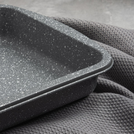 SATOSHI Буко Противень глубокий, 36,5х27х5,5см, угл.сталь, антипригарное покрытие "Мрамор"