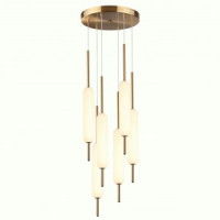 ODEON LIGHT 4794/72L PENDANT ODL21 009 бронзовый/бел. св-к подвесной св/д 72W 400x400 REEDS